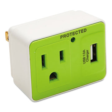 Innovera® Slim Surge Protector, 10 Outlets-2 Usb Charging Ports, 6 Ft Cord, 2880 J, White freeshipping - TVN Wholesale